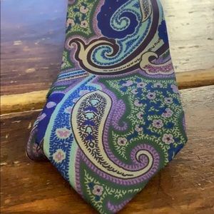 Etro Men's Silk Neck Tie Multicolor Paisley Pattern